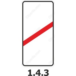 Red Diagonal Line (1.4.3) for Signage and