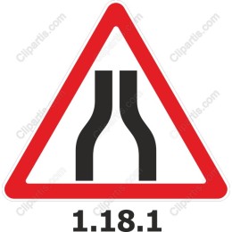 Merge Ahead Road Sign