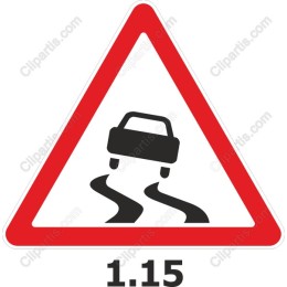 Wet Road Hazard Sign
