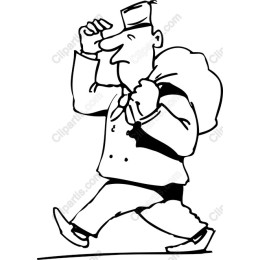 Whimsical Cartoon Character with Sack