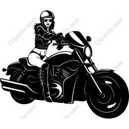 Stylish Female Rider Motorcycle