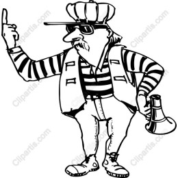 Vintage Character with Megaphone