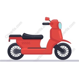 Stylish Red Scooter