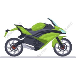 Vibrant Green Motorcycle