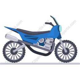 Blue Dirt Bike
