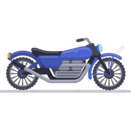 Classic Blue Motorcycle