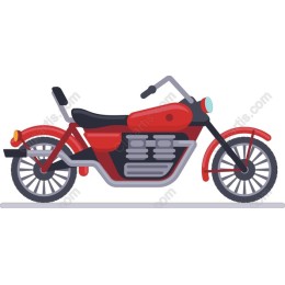 Classic Red Motorcycle