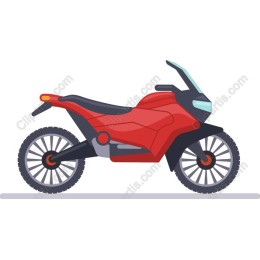 Dynamic Red Motorcycle