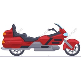 Classic Red Motorcycle