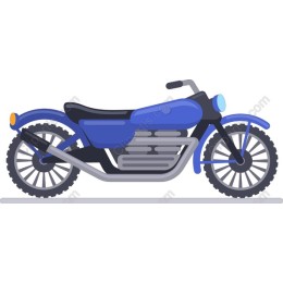 Classic Blue Motorcycle