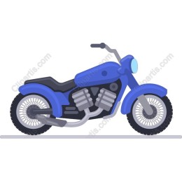 Vibrant Blue Motorcycle