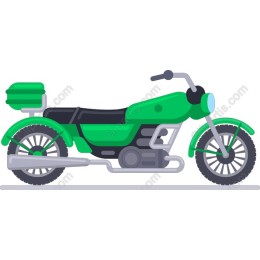 Retro Green Motorcycle