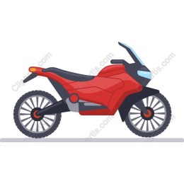 Modern Red Motorcycle