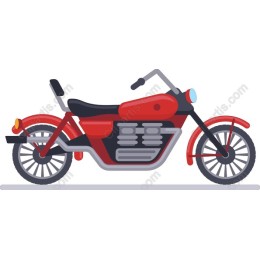 Vibrant Red Motorcycle