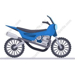 Blue Dirt Bike