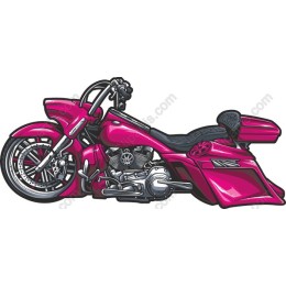 Vibrant Pink Motorcycle
