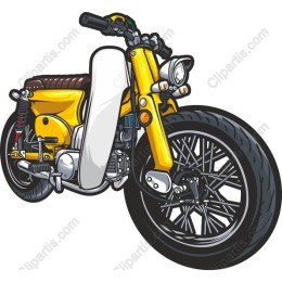 Vibrant Yellow Motorcycle