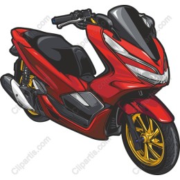 Sleek Red Scooter