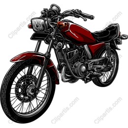 Classic Red Motorcycle