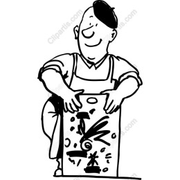 Cheerful Artist with Canvas