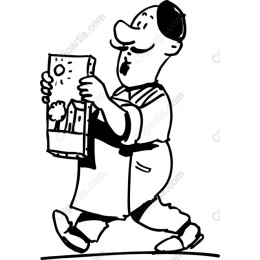 Walking Artist with Sketch