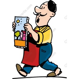 Happy Painter with Artwork