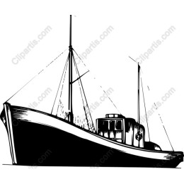 Nautical Vintage Fishing Boat