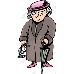 Whimsical Elderly Woman