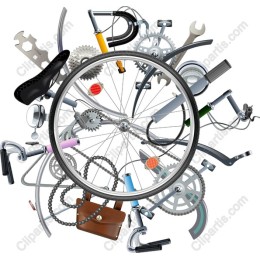 Bicycle Wheel with Cycling Accessories