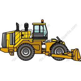Yellow Motor Grader
