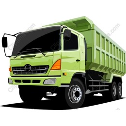 Vibrant Green Dump Truck