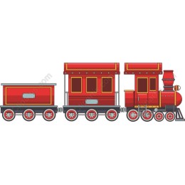 Classic Red Steam Train
