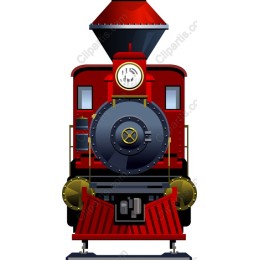 Vintage Red Steam Locomotive