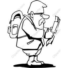 Elderly Man Reading Newspaper