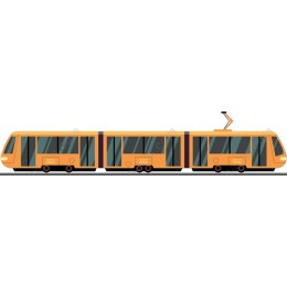Modern Orange Tram