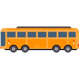 Vibrant Orange Bus