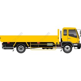 Yellow Flatbed Truck