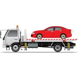 Tow Truck with Red Car