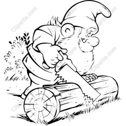 Woodland Gnome with Saw