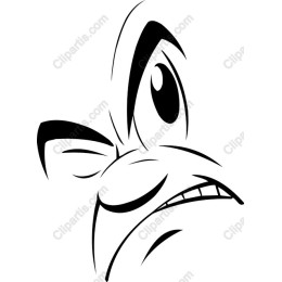 Expressive Frustrated Face