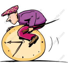 Time Traveler on a Clock