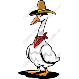 Playful Cowboy Goose