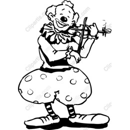 Jovial Clown Playing Violin