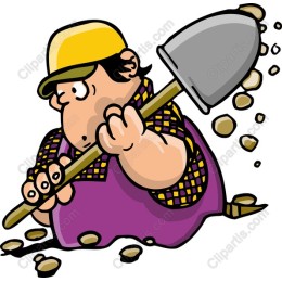 Playful Cartoon Construction Worker