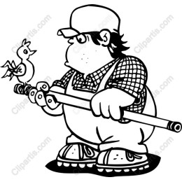 Charming Boy with Tool and Bird