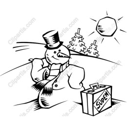 Vacationing Snowman