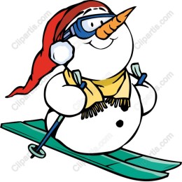 Skiing Snowman