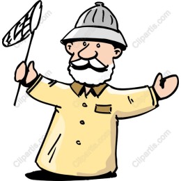 Cheerful Explorer with Butterfly Net