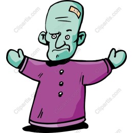 Quirky Green-Skinned Cartoon Character