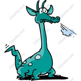 Whimsical Turquoise Dragon